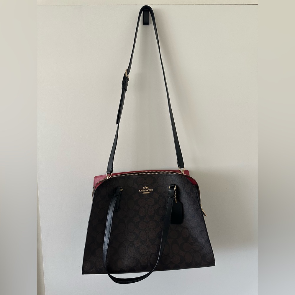 Coach crossbody tote with middle zipper
